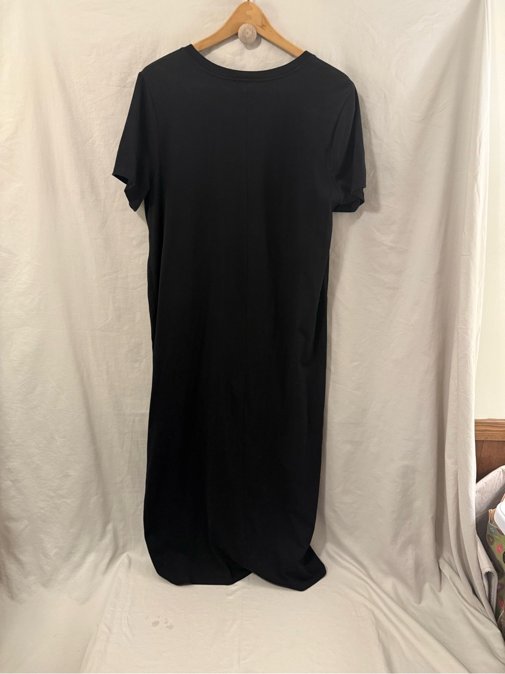 Old Navy Black Maxi T‑Shirt Dress